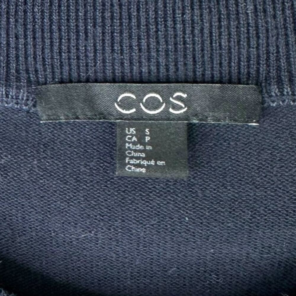COS Collection Of Style Modern Knit Cotton Straight Fit Ribbed Button Cardigan - Picture 5 of 6